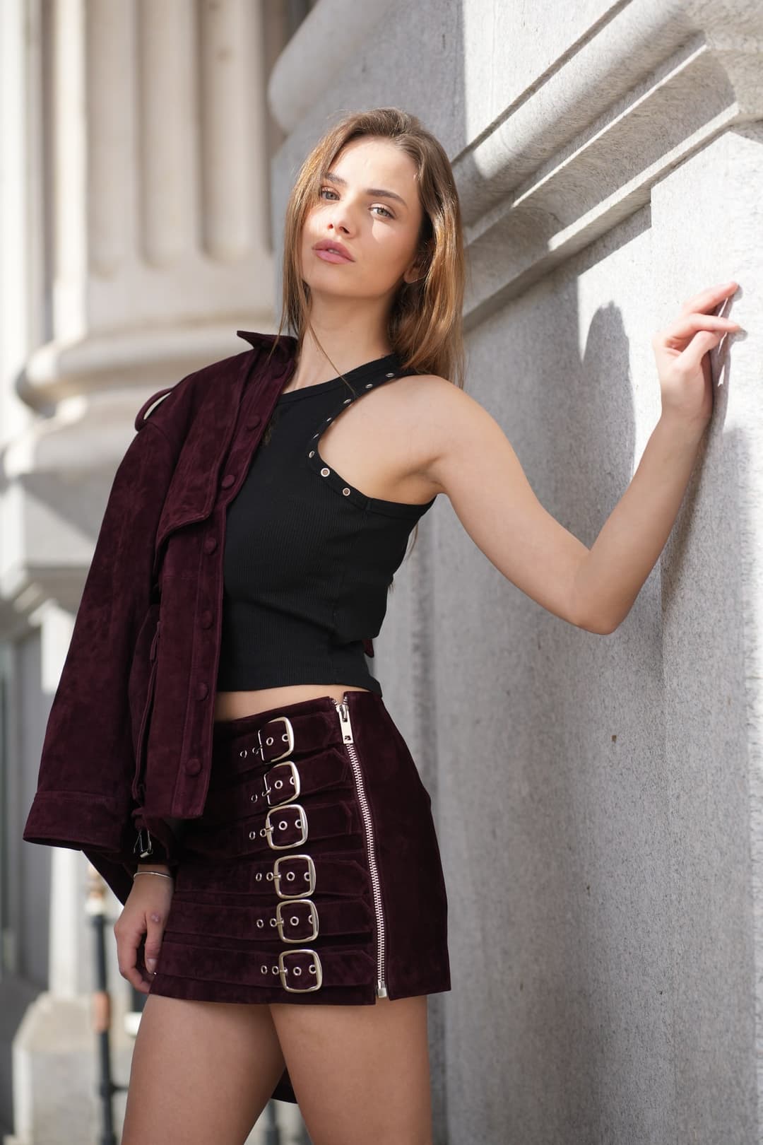 How to Style a Bordeaux Suede Coat: 9 Outfits That Always Work